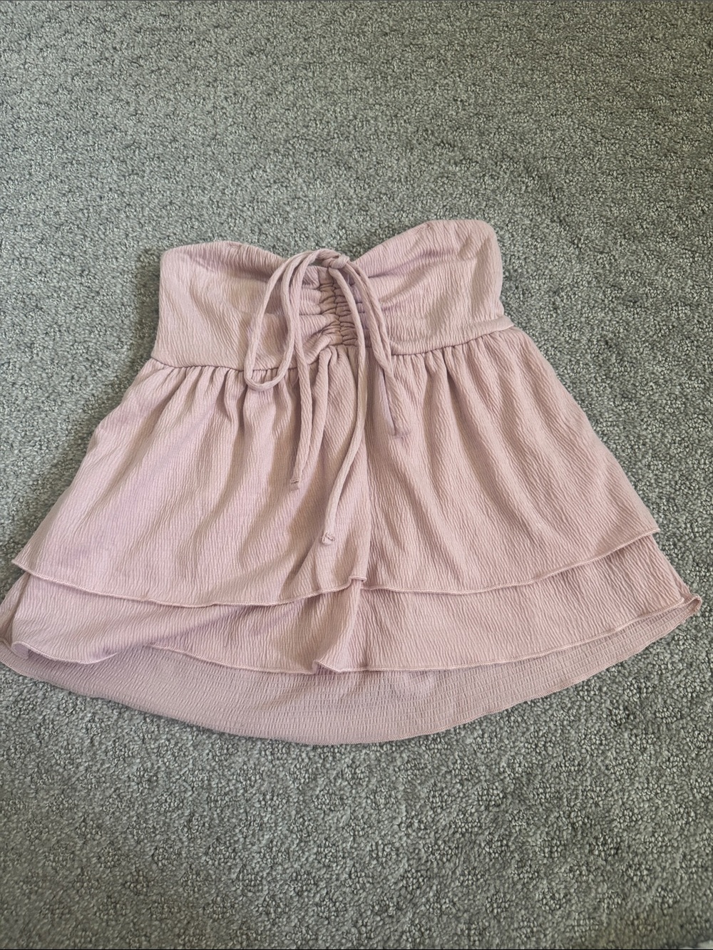 Layered tube top in Dusty Pink